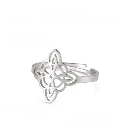 Bague ajustable noeud de sorcière (Wiccan) ref 02 mapierredeprotection