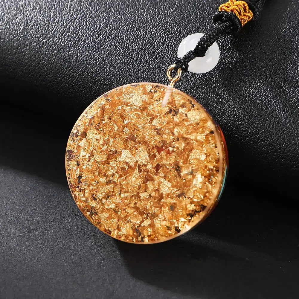 Collier pendentif orgone chakras Métatron