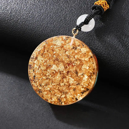 Collier pendentif orgone chakras Métatron
