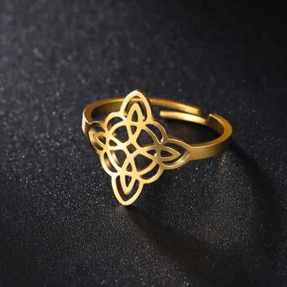 Bague ajustable noeud de sorcière (Wiccan) ref 02 mapierredeprotection