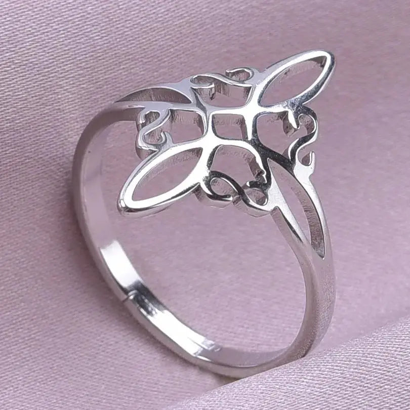 Bague ajustable noeud de sorcière (Wiccan) ref 01 mapierredeprotection