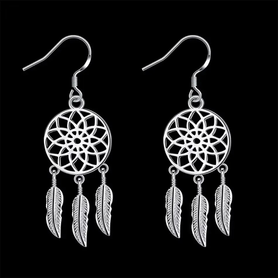 Boucles d'Oreilles Attrape-Rêves argent 925