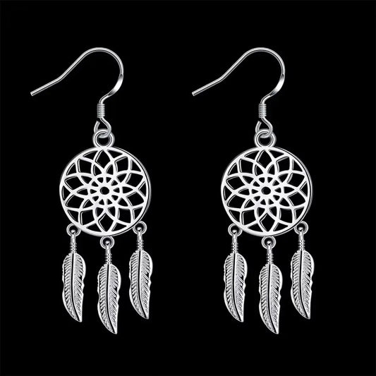 Boucles d'Oreilles Attrape-Rêves argent 925