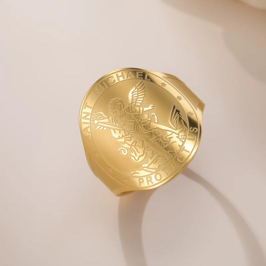 Bague réglable Archange Michael st Michel