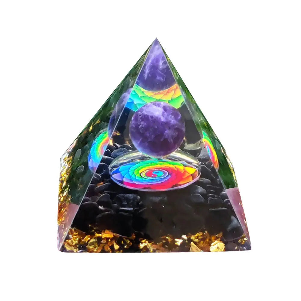 Orgonite "fleur de Lotus "en Améthyste MaPierreDeProtection®
