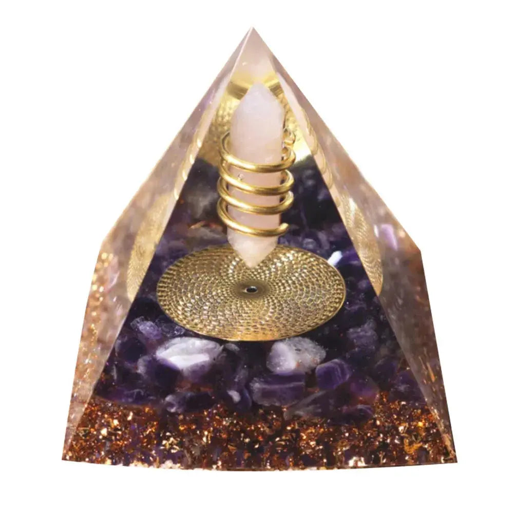 Orgonite "fleur de Lotus "en Améthyste MaPierreDeProtection®