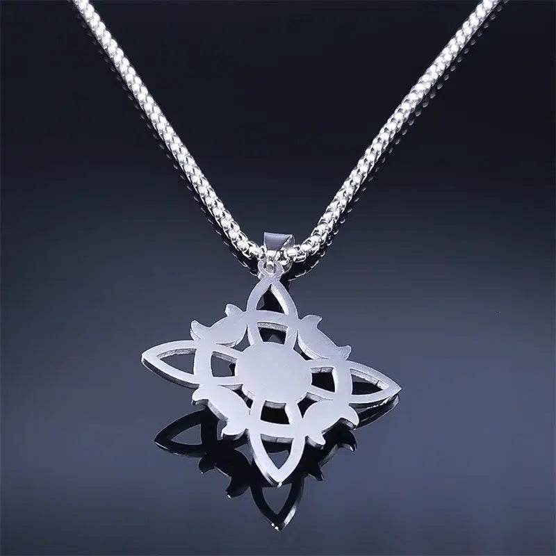 Pendentif noeud de sorcière (Wiccan) pierres au choix mapierredeprotection