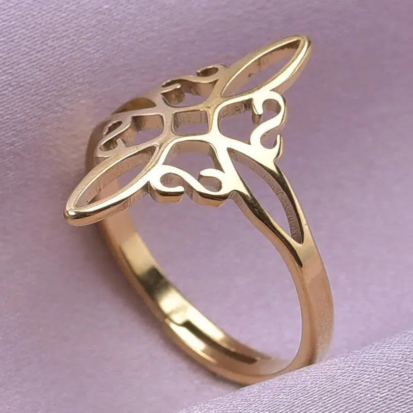 Bague ajustable noeud de sorcière (Wiccan) ref 01 mapierredeprotection