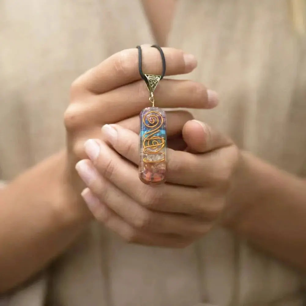 Pendentif Orgonite "Equilibre des 7 Chakras" MaPierreDeProtection®
