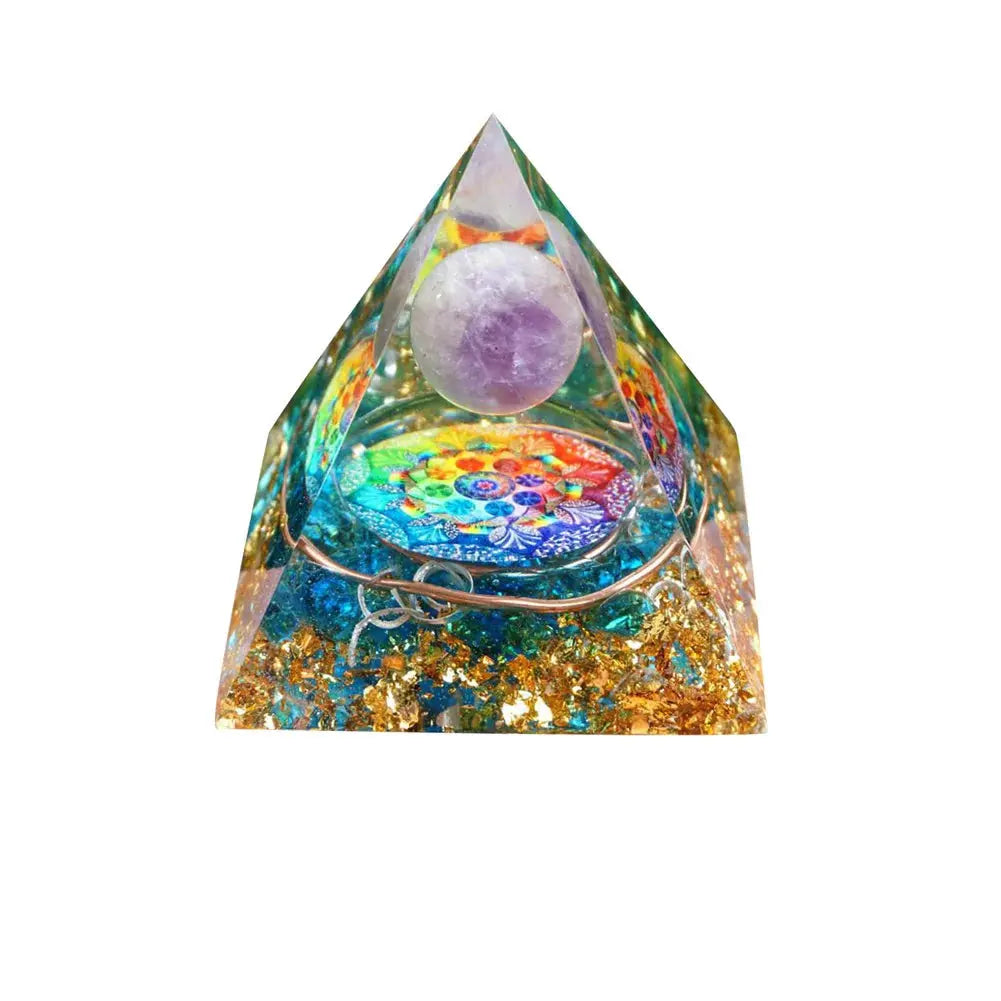 Orgonite "fleur de Lotus "en Améthyste MaPierreDeProtection®