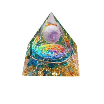 Orgonite "fleur de Lotus "en Améthyste MaPierreDeProtection®