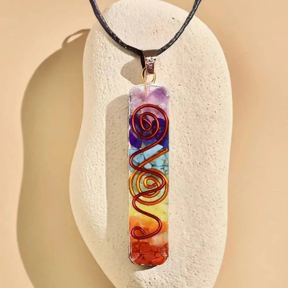 Pendentif Orgonite "Equilibre des 7 Chakras" MaPierreDeProtection®