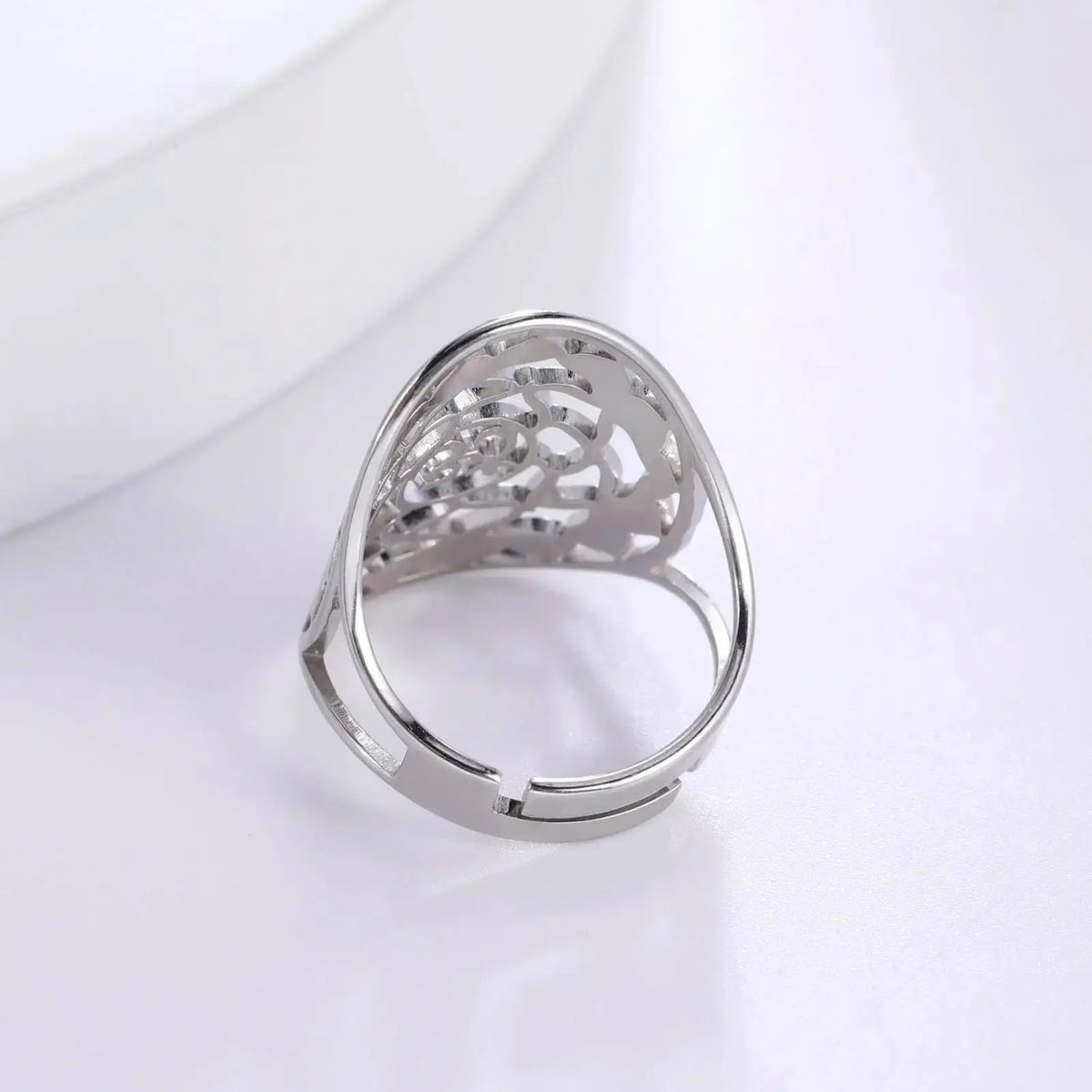 Bague fleur de lotus Om réglable