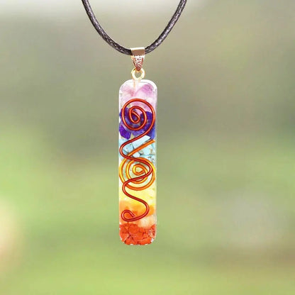 Pendentif Orgonite "Equilibre des 7 Chakras" MaPierreDeProtection®
