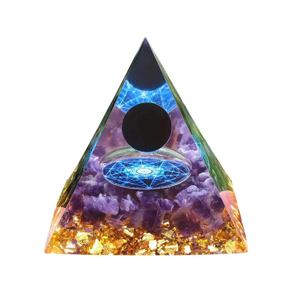 Orgonite "fleur de Lotus "en Améthyste MaPierreDeProtection®