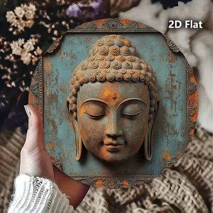 Bouddha plaque en métal ref 01