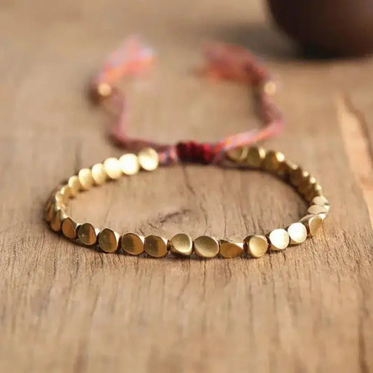 Bracelet Tibétain en Perles de Cuivre