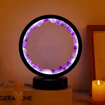Lampe "Cercle de serenité" en Améthyste MaPierreDeProtection®